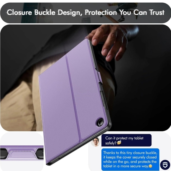 Infinland BLACK Samsung Galaxy Tab A9 8.7 Inch New Tablet Case 9 X 5 - Picture 10 of 11